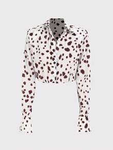 Bộ 2 món áo sơ mi + chân váy họa tiết da báo thanh lịch dành cho nữ - Nhiều màu - Xem 5