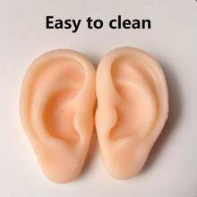 Silicone Tattoo Model, Piercing Practice Simulation Body Part Display, Silicone Ear, Nose And Mouth Models, Flexible Left And Right Fake Ear Piercing Practice Model, Silicone Body Part