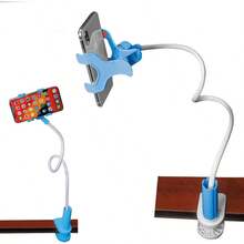 XISH Archy Soporte para Celular Brazo Flexible Universal Multiangulo Rotación 360 Mesa Escritorio Hogar Oficina con Brazo De Ajuste Clip Pinza Porta Celular BA1039 (Azul) - AZUL - Ver 1