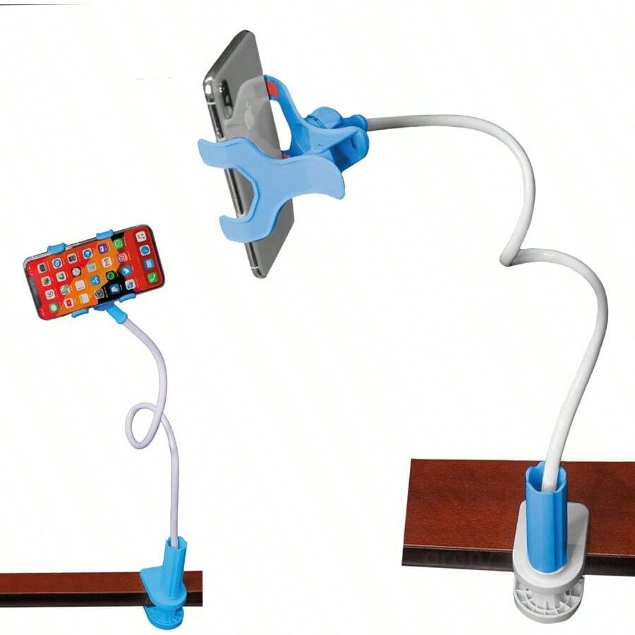 XISH Archy Soporte para Celular Brazo Flexible Universal Multiangulo Rotación 360 Mesa Escritorio Hogar Oficina con Brazo De Ajuste Clip Pinza Porta Celular BA1039 (Azul) - AZUL - Ver 1