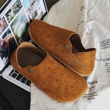 2026新款BRKEN男士休闲一脚蹬鞋，轻便、柔软、透气、舒适，可作乐福鞋、穆勒鞋、懒人鞋。 - 駝色 - 查看 4