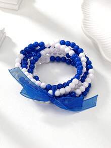 1 Set Tigers Football Team Game Day Beaded Bracelet For Women