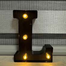 1 buah Lampu Dekoratif Huruf & Angka Hitam & Emas, Cocok untuk Acara Keluarga, Ulang Tahun, Lamaran, Pernikahan, Penggunaan Dalam/Luar Ruangan, Untuk Dewasa & Anak-anak, Desain Huruf Kreatif [Baterai Tidak Termasuk] - Lampu huruf - View 28