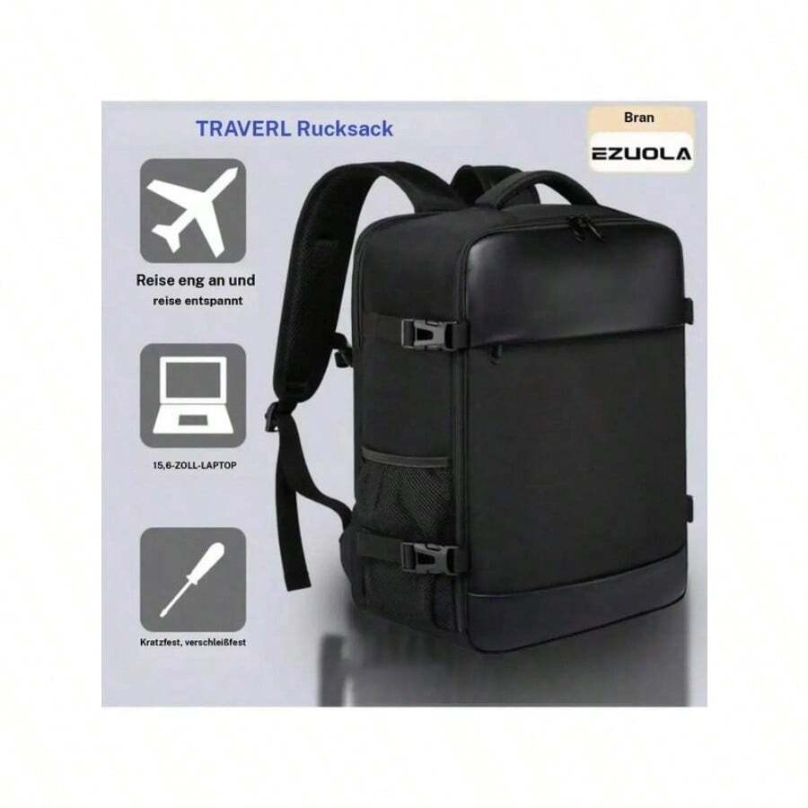 Handgepäck - Schwarz + Fußpolster - Übersicht 1