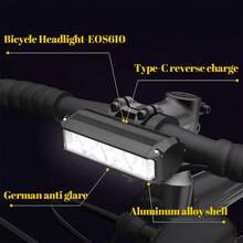 Super Bright 3400 Lumens LED Bike Light USB Rechargeable - 5 Modes Bicycle Headlight With 7H Runtime, IPX6 Waterproof, Quick Release Mount For Mountain Road Cycling Commuting Night Safety - Black - View 2