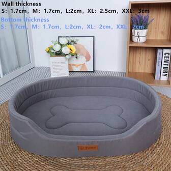 1pc Washable Oxford Cloth Waterproof Lining Pet Bed, Reversible For Winter And Summer Use, Suitable For Small, Medium And Large Dogs, Comfortable Sleeping Space For Pets (The Foam May Recover Slowly In Cold Weather, Please Refer To The Video For Quick Recovery)
