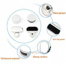 Glass Mirror Clamp, Wall Mounted Mirror Holder Clamp, Glass Mirror Hanging Bracket, Round Glass Installation Clamp, Bathroom Mirror Fixing Set - Multicolor - View 5