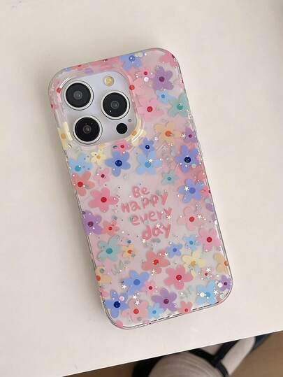 Full Screen Of Small Flower Sequined Chain, Suitable For Iphone16promax Phone Case, Apple 15 Korean Style 14 Girl 13 A Random Pink Star Red-Haired Girl And Hellokitty Pattern Phone Case, Personalized, Fashionable And Cute Lolita Style Anti-Drop Protective Case Suitable For Iphone17 Iphone17promax/IPhone16 Pro Max/IPhone15 Pro/Iphone14 Iphone13/12/11, Suitable For Family/Friends/Sister/Girlfriend Christmas Gift