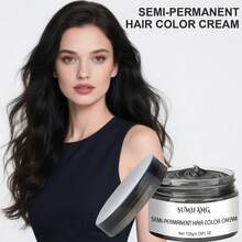 SUMIFANG 120g Temporary Hair Dye Wax, Natural Styling, Non-Greasy, Easy To Wash. Y2K Hair Dye Wax, Suitable For Daily Use, Parties, Cosplay, Birthdays, Halloween, Christmas And Other Occasions. - màu đen - Xem 2