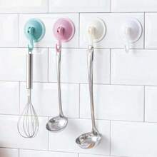 1/2 piezas Ganchos de ventosa de uso pesado de color aleatorio, colgador de pared de plástico al vacío reutilizable y grande, adecuado para baño, ventana, pared, puerta, vidrio, excelente para colgar toallas, utensilios, coronas, decoraciones de Halloween/Navidad/Año Nuevo - Multicolor - Ver 6