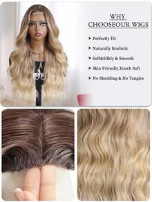 Multi Color Wavy Curly Long Hair - Long Heat-Resistant Synthetic Wig, Suitable For Women, 4X2 U-Part Lace Wig 24 Inch Split Wig - Party Costume, Daily Wear, Colorful Wig, Music Festival Halloween Costume Wig - Multicolor - View 7