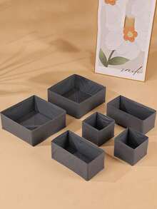 Set de cutii de depozitare pentru mai multe piese - Cutie pliabilă pentru depozitarea lenjeriei intime, Set de cutii pentru depozitarea hainelor, Cutii de depozitare din carton cu fund cu fermoar, Cutii de depozitare minimaliste în culori solide pentru telecomandă în sufragerie, Lenjerie intimă și articole de dormitor, Diverse articole pentru baie, Decor pentru casă, Decor pentru dormitor, Cutii de depozitare elegante minimaliste în mai multe dimensiuni pentru diverse articole