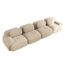 Sofas & Couches - Beige + Corduroy + 4 Seat - View 7