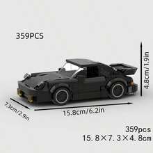 MIKEMENG White/Yellow/Black MOC Super Racing Car Building Block Toy Set, Creative Toy, Adult DIY Car Model Kit, City Cup Series, Suitable As Birthday, Christmas Gifts, And Collection/Home Decoration - Model - View 7