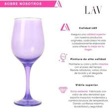 LAV, Juego de Copas de Vino Tinto Cristal Resistente, Variedad de Colores para Eventos, Bodas, Fiestas, Banquetes (, )(24 Malva) - Multicolor - Ver 4