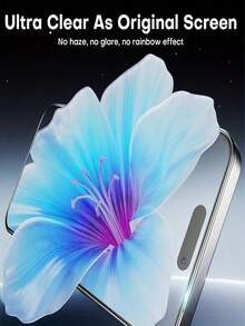 3pcs Tempered Glass Screen Protector, Full Screen Coverage, Tempered Glass Screen Film, Privacy Protection Glass Film, Anti-Fingerprint, 9H Hardness, Anti-Shock, Perfect Fit, Compatible With IPhone 17 Pro Max/17 Pro/17 Air/17/16 Pro Max/16 Pro/16 Plus/16/15 Pro Max/15 Pro/15 Plus/15/14/13/12 And Other Models - Clear - View 2