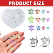 Stampo in silicone per resina a forma di tartaruga in miniatura, animale giocattolo carino per casa in miniatura, stampo per colata di resina epossidica, adatto per fai-da-te, giardino di fate in resina, decorazione paesaggistica in miniatura, applicabile anche per gioielli fai-da-te come portachiavi, bracciali, orecchini, pendenti, ecc. - Trasparente - Visualizzare 3