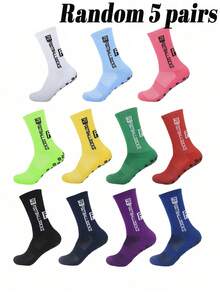 1/5 Pairs Kids Sports Socks, Football Socks, Non-Slip Socks, Knee-High Socks, Mid-Calf Socks, Compression Socks, Basketball Socks - Multicolor - View 19