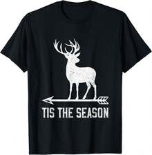 Das ist die Jahreszeit Lustiges Hirsch Bogen Jagd T-Shirt Damen T-Shirt Grafik T-Shirts Crop Tops Outfits Tops T-Shirt 628J - Schwarz - Übersicht 2