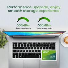 Acer SA100-480GB 固態硬碟 超大記憶體任意儲存 讀取速度達560MB/s 低功耗持久續航 強大相容性 - 綠色 - 查看 3