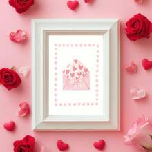 1/3 幅时尚粉色情人节帆布海报。情人节礼物。适用于装饰客厅、卧室、走廊、餐厅和办公室走廊的墙面。家居装饰和墙面艺术!室内装饰。房间装饰美学,可选画框。 - 彩色 - 查看 12