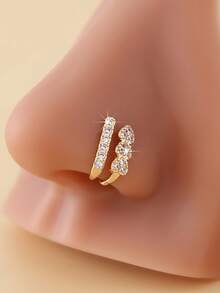 2pcs U-Shaped Nose Clip, Bohemian Style New No Piercing Nose Ring Fake Nose Clip, Suitable For Daily Wear, Women Jewelry - Multicolor - View 8