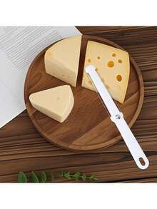1个手持式双面钢丝奶酪切片器，黄油切割工具，适用于切达干酪、格鲁耶尔干酪、马苏里拉干酪块，奶酪线切割器，双面不锈钢黄油切片器，厨房切割工具，适用于厚薄奶酪，可用于制作熟食拼盘、三明治和小吃。 - 彩色 - 查看 4