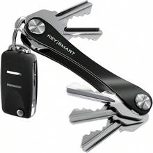 KeySmart Key Holder for Keychain Key Ring - Compact Key Organizer Key Chain Key Case Minimalist Pocket EDC Key Chain - Negro - Ver 1
