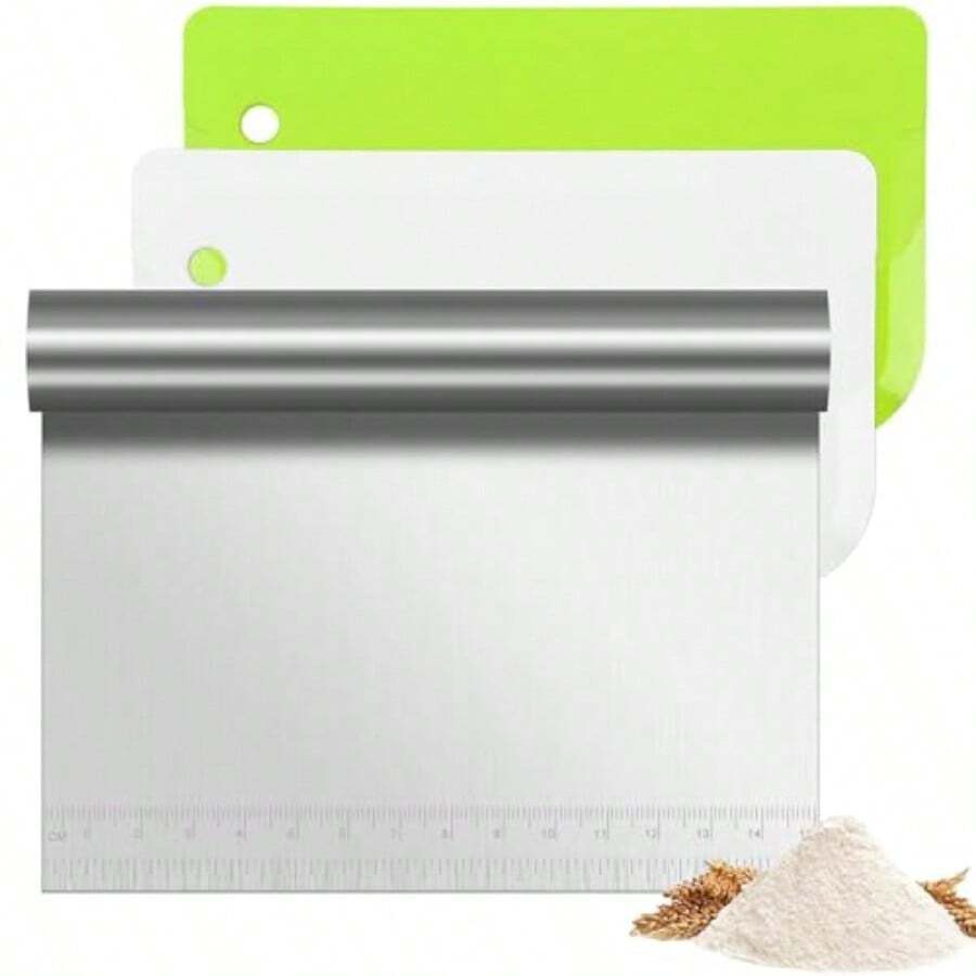 XGE3 Piezas Etulas Reteria Alisador De Paste Ras Para Reteria Adecuado Para La Panadería Familiar y Para Uso esional Se Puede Didir Pan Pizza o Pastelería - Plataverdeblanco - Ver 1
