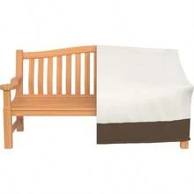 Basics 2-Seater Outdoor Patio Bench Cover Beige Tan - 338111 - Ver 4