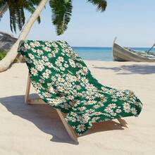 1pc Floral Print Pattern Microfiber Beach Towel - 30x59inch 360g Large Absorbent Quick-Dry, Elegant Garden Style, Premium Botanical Bath Travel, Swimming,, Surfing, Yoga, Camping - 30*59inch - View 4
