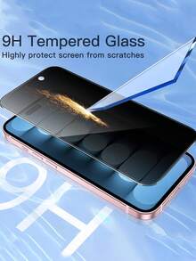 2pcs Privacy Screen Protector With Black Silkscreen Printed Borders, Compatible With IPhone 15/15 Plus/15 Pro/15 Pro Max, 14/14 Plus/14 Pro/14 Pro Max, 13 Mini/13/13 Pro/13 Pro Max, 12 Mini, As Well As 16/16 Pro/16 Plus/16 Pro Max, 17/17 Air/17 Pro/17 Pro Max. Scratch-Resistant, Fingerprint-Proof, Anti-Drop, Effectively Protects Privacy, Perfectly Fits Your Phone Case. - Black - View 4