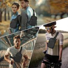 1pc Mini Sling Bag For Men, Waterproof Small Crossbody Bag Lightweight Everyday Carry Chest Bag For Travel Walk Sport (Black).School Tops/Home And Living New In/Gifts/School Essentials/Office Supplies/Outdoor Supplies/Organization And Storage/Christmas Ready/Christmas Gifts Idea - 黑色 - 查看 8