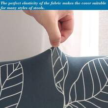 HFCNMY Fundas para taburetes redondas paquete de 4 fundas elásticas redondas para taburetes de bar lavables fundas elásticas para sillas de 13 a 20 pulgadas azul - Azul - Ver 5