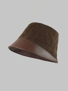 1顶复古美式仿麂皮渔夫帽，保暖优雅的男女通用款，适合秋冬季节。 - A - 查看 8