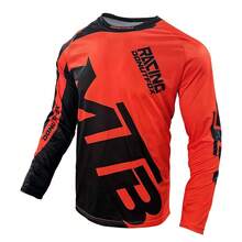 Kaos Pria DONUTFOX, Jersey Sepeda Lengan Panjang untuk Sepeda Motor Off-Road, Sepeda Gunung Downhill, Sepeda Motor & Sepeda, ATV 2025 Olahraga - Jeruk - View 11