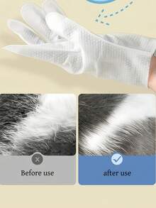 5/10pcs Pet Wipes, Waterless Pet Grooming Gloves, Pet Wet Wipes, Waterless Pet Grooming Gloves, Cat Bathing - Multicolor - View 5