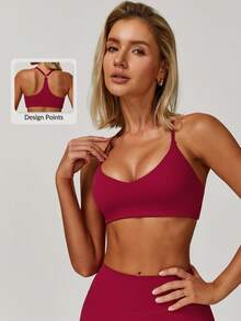 MASKERT 女士运动上衣、瑜伽服、运动服、跑步健身上衣，舒适透气，适合休闲和居家穿着。 - 玫紅色 - 查看 2