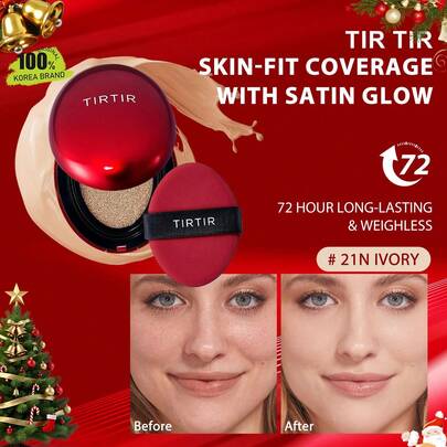 MASK FIT RED CUSHION 21N IVORY, Màng che phủ thoáng khí, Lớp thoáng khí mờ lì, Lớp phủ tinh thể sương mỏng, Độ bám dính chống thấm, Không dầu, Chống mụn, Lớp từ tính Hydra-Lock, Lõi tươi mát không khí, Mini du lịch từ tính, K-Beauty, Trang điểm Hàn Quốc, 18g/0.63oz