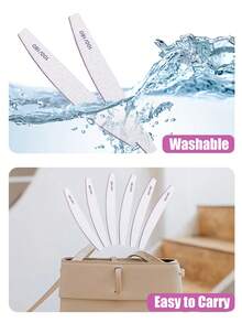 100支装指甲锉，双面指甲抛光器，专业美甲护理工具，适合DIY指甲修型、打磨和抛光，适用于女性手指甲和脚趾甲，居家和美甲沙龙皆宜，美甲护理用品