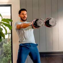 OP-Sitting Is The New Smoking Kit Pesa Rusa Ajustable - Pesas Para Ejercicio En Casa Y Gym Entrenamiento Completo Mancuernas Agarre Cómodo Kettlebell Pesos de 3.6-18 Kg Para Hombres Y Mujeres - Rojo - Ver 4