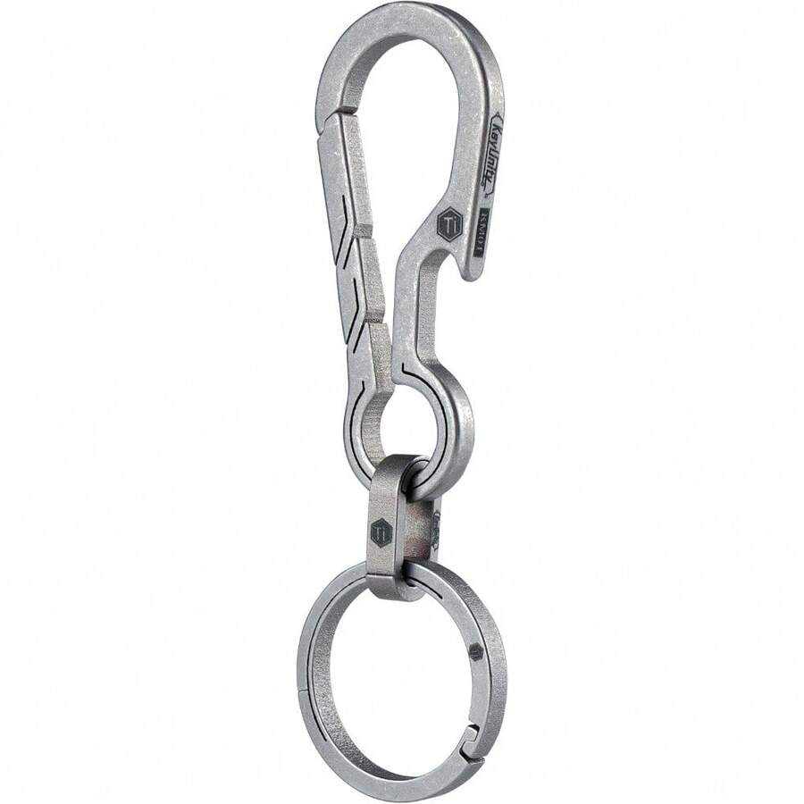 KeyUnity KM01 Titan EDC Llavero Clip con Abridor de Botellas Mosquetón con Cierre Rápido para Llavero para Hombre - Km18sw - Ver 1