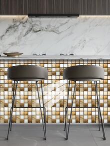 1/100 miếng dán gạch mosaic 3D PVC, giấy dán tường mosaic tự dính, chống ẩm, chống dầu, dễ lau chùi, thích hợp trang trí phòng khách, phòng ngủ, nhà bếp, phòng tắm, văn phòng, dùng để trang trí nhà cửa, làm mới không gian sống, làm quà tặng trang trí nhà cửa, quà sinh nhật, quà tốt nghiệp. - Nhiều màu - Xem 7