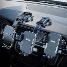 Adjustable Vertical & Horizontal Car Dashboard Phone Holder - Compatible With All Phones, Made Of ABS Material, Car Phone Mount - Black - View 12