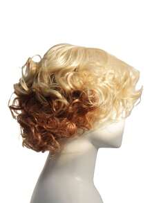 这款蓬松的金色卷发假发，蓬松凌乱的纹理轮廓，使其成为70年代复古摇滚明星角色扮演的焦点，非常适合音乐主题展会和复古演唱会致敬活动。 - 金色 - 查看 4