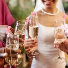 10/50/100pcs Pink Bow Cocktail Picks, 4.72" Long Bamboo Toothpicks With Elegant Bow - Sturdy Smooth Party Appetizer Skewers For Fruit, Desserts, Charcuterie Boards - Decorative Dining Utensils, Easter Valentine's Day Bamboo Sticks - Pink - View 4