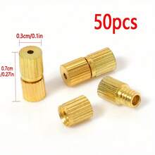 20pcs/50pcs Assorted Copper Spiral Screw Clasp Twisted Screw Clasp Double Connector For DIY Bracelet And Necklace Jewelry End Cap Connector