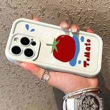 Funda creativa para teléfono Funda de Teléfono - Funda de Tomate Linda Compatible con iPhone 16, 15, 14, 13, 12, 11 Pro Max, Mini, XR, XS, X, 7, 8 Plus, con una parte trasera de TPU suave para protección contra caídas. Funda suave a prueba de golpes para chicas y mujeres - 1 pieza - Ver 7