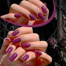 7.5ml Plum Purple Gel Nail Polish No.056, Deep Berry Mulberry Color, Soak Off UV/LED Cured, Elegant Fall Winter Manicure Varnish - Purple - View 5