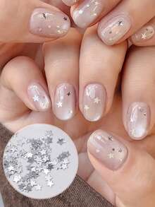 1/3 Gói Hạt Kim Tuyến Nhỏ Lấp Lánh Trang Trí Móng Tay, Hình Ngôi Sao Lấp Lánh 1.5mm Thích Hợp Để Tự Làm Trang Trí Móng Tay Cho Phụ Nữ Và Bé Gái. - Nhiều màu - Xem 5